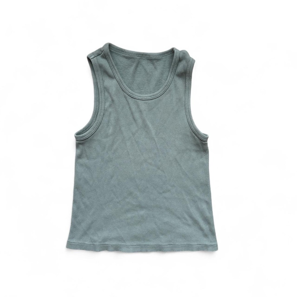 Brandy Melville sage green ribbed tank top